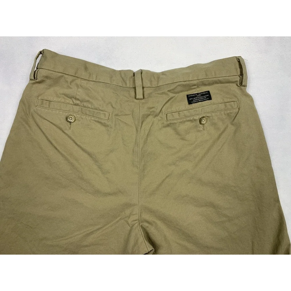 Banana Republic Gavin Chino‎ Pants Mens 32x34 Khaki Straight Casual Cotton